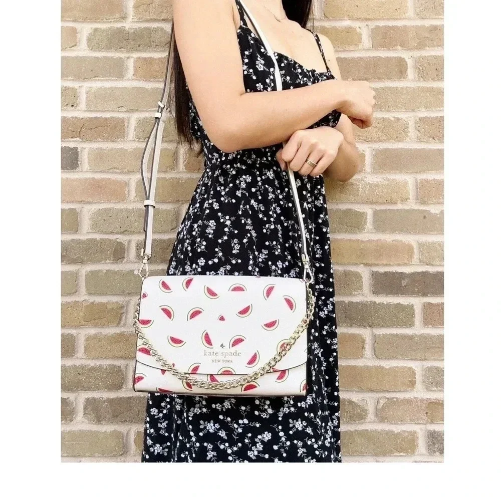 Kate Spade Staci Carson Convertible Watermelon Party Crossbody Cream Multi NWT